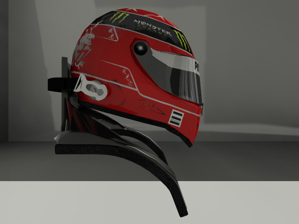 schumacher helmet 3d model - Schumacher Helmet by ouroboros888